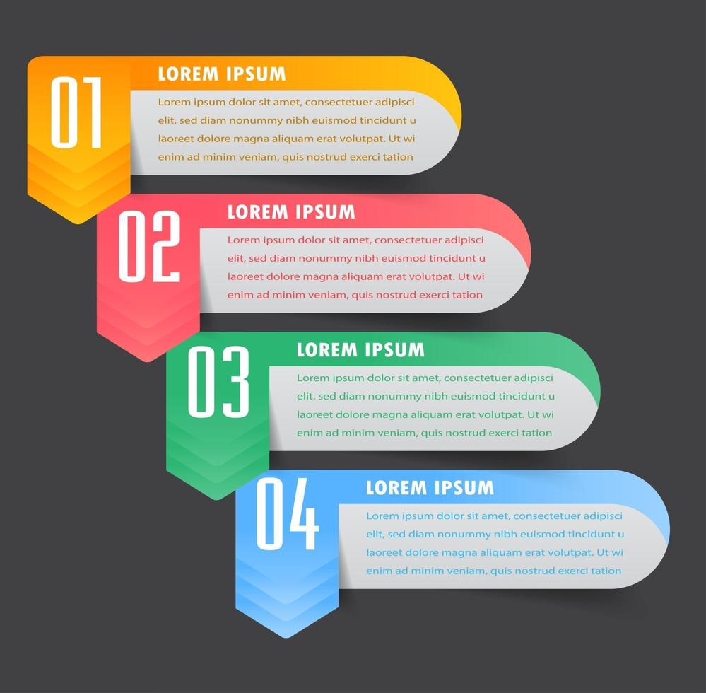 modern text box template, infographics banner vector