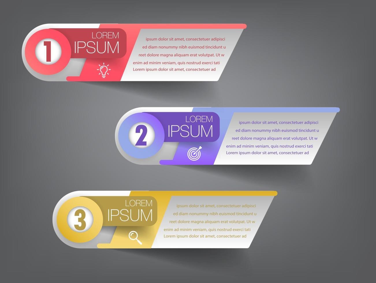 modern text box template, infographics banner vector