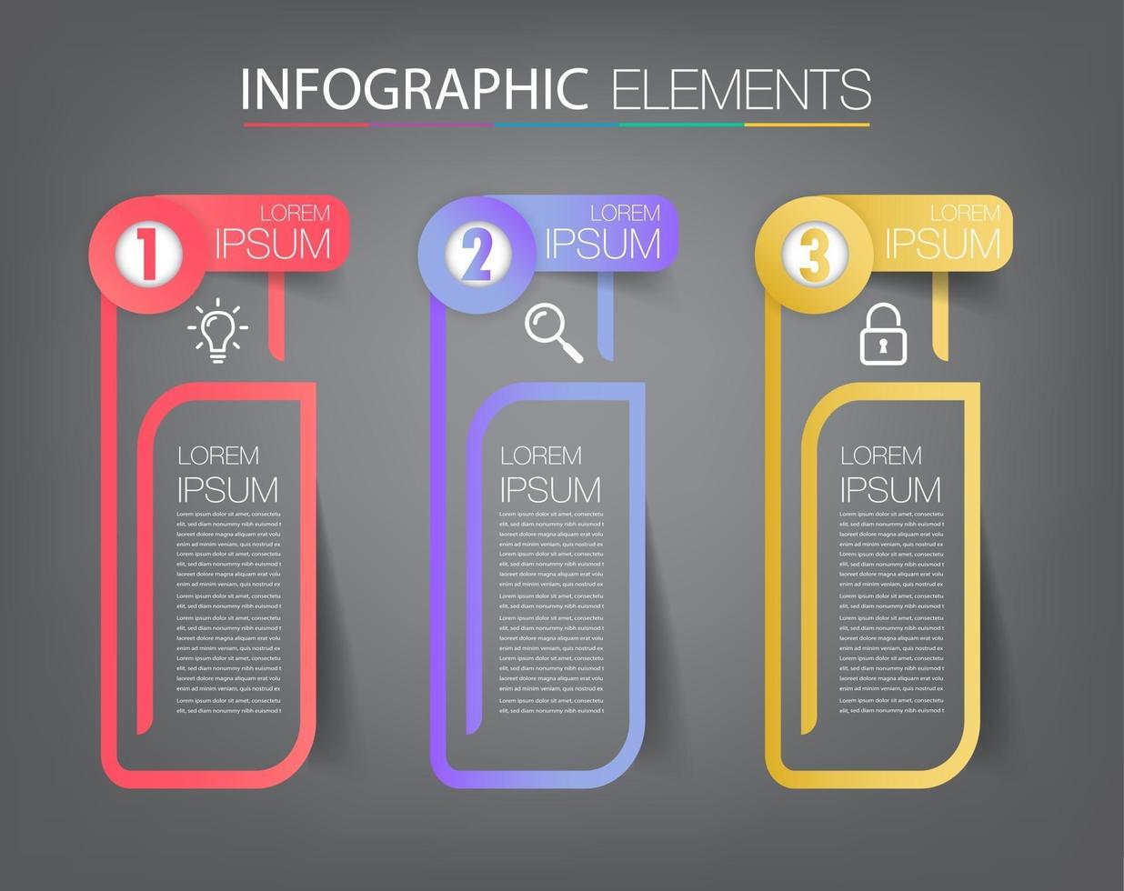 modern text box template, infographics banner vector