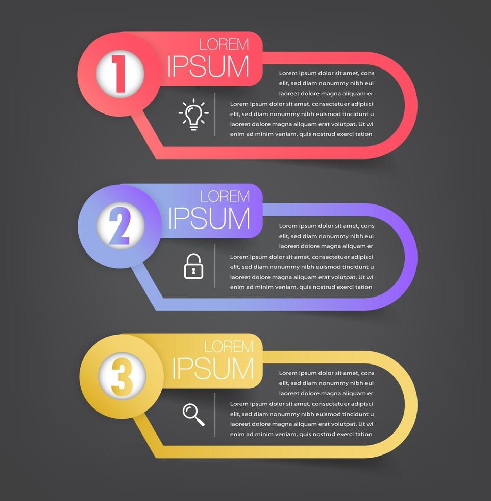 modern text box template, infographics banner vector