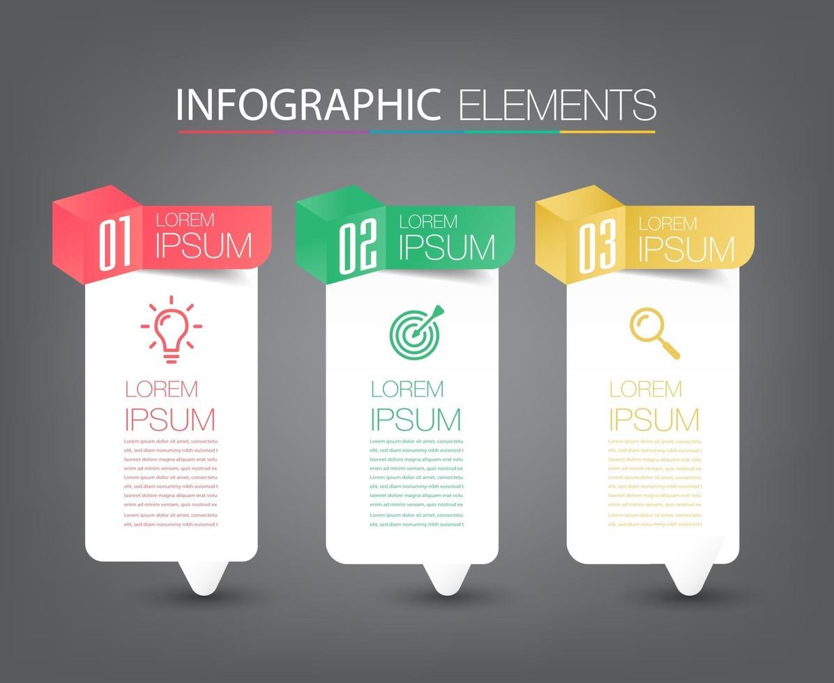 modern text box template, infographics banner vector