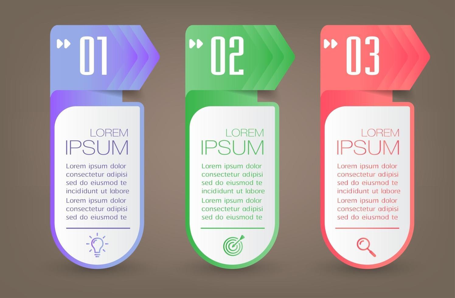 modern text box template, infographics banner vector