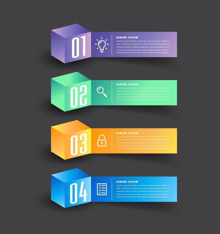 modern text box template, infographics banner vector