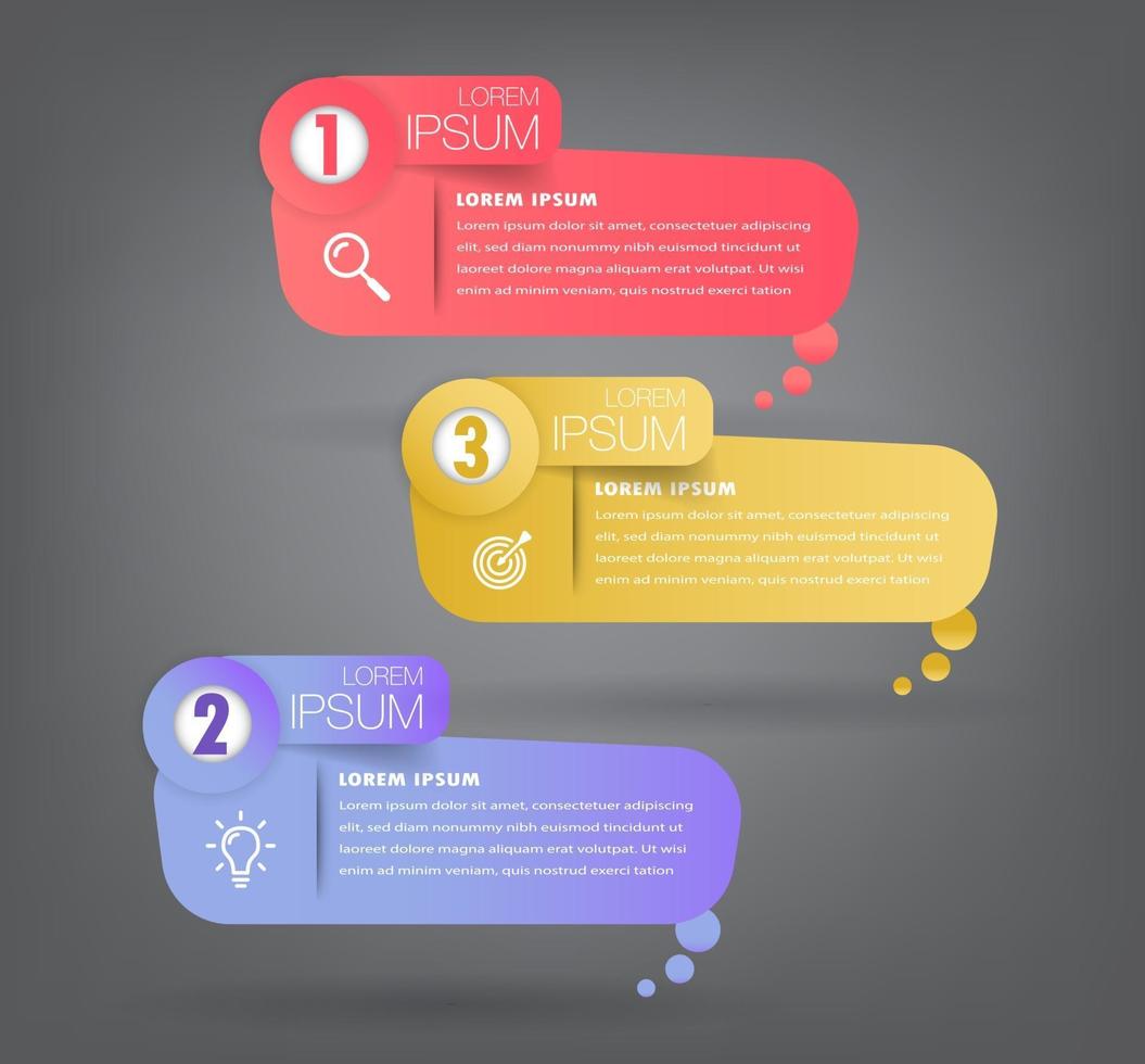 modern text box template, infographics banner vector