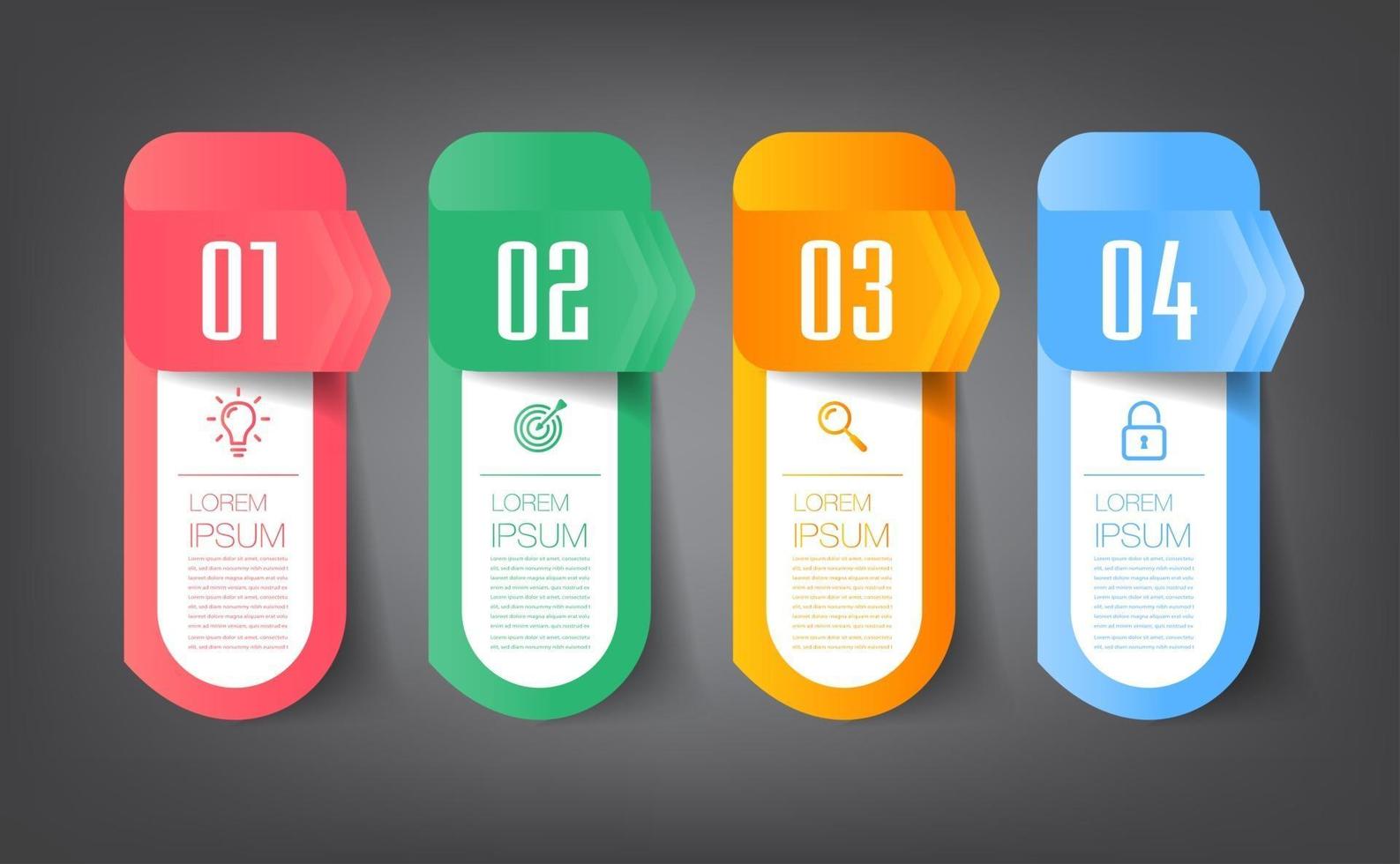 modern text box template, infographics banner vector