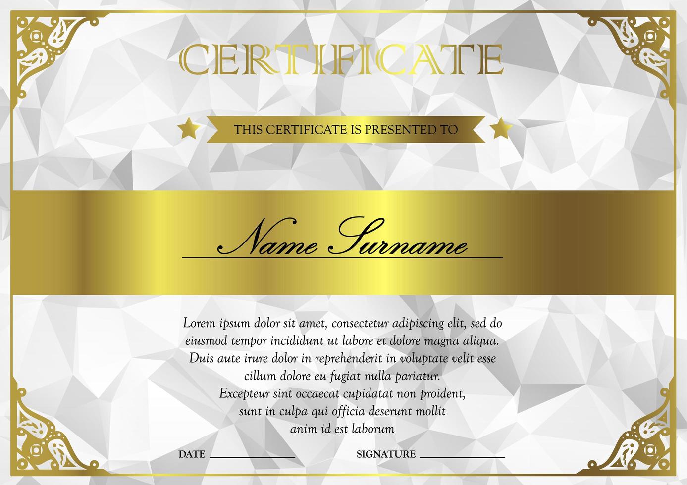 Certificate and diploma template vector