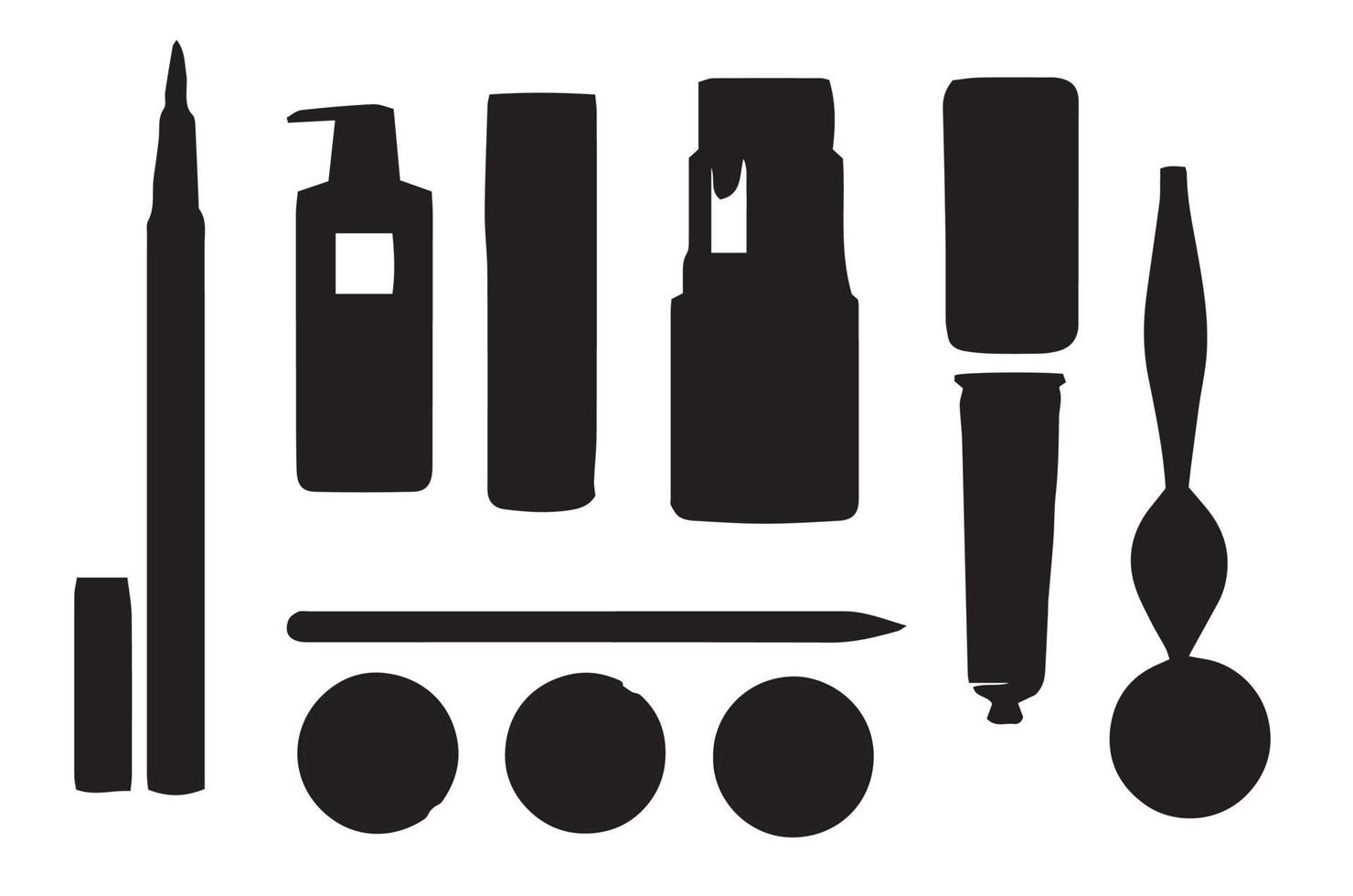 Silhouette Makeup Beauty Stencil 3031448 Vector Art at Vecteezy