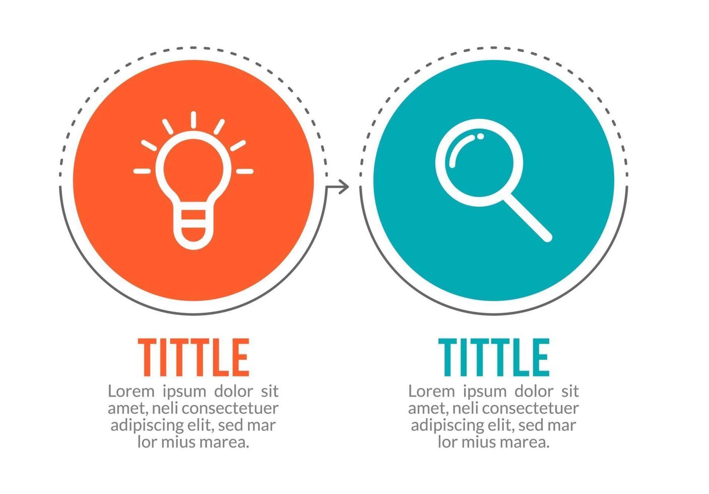 Infographic with 2 Steps or Options vector