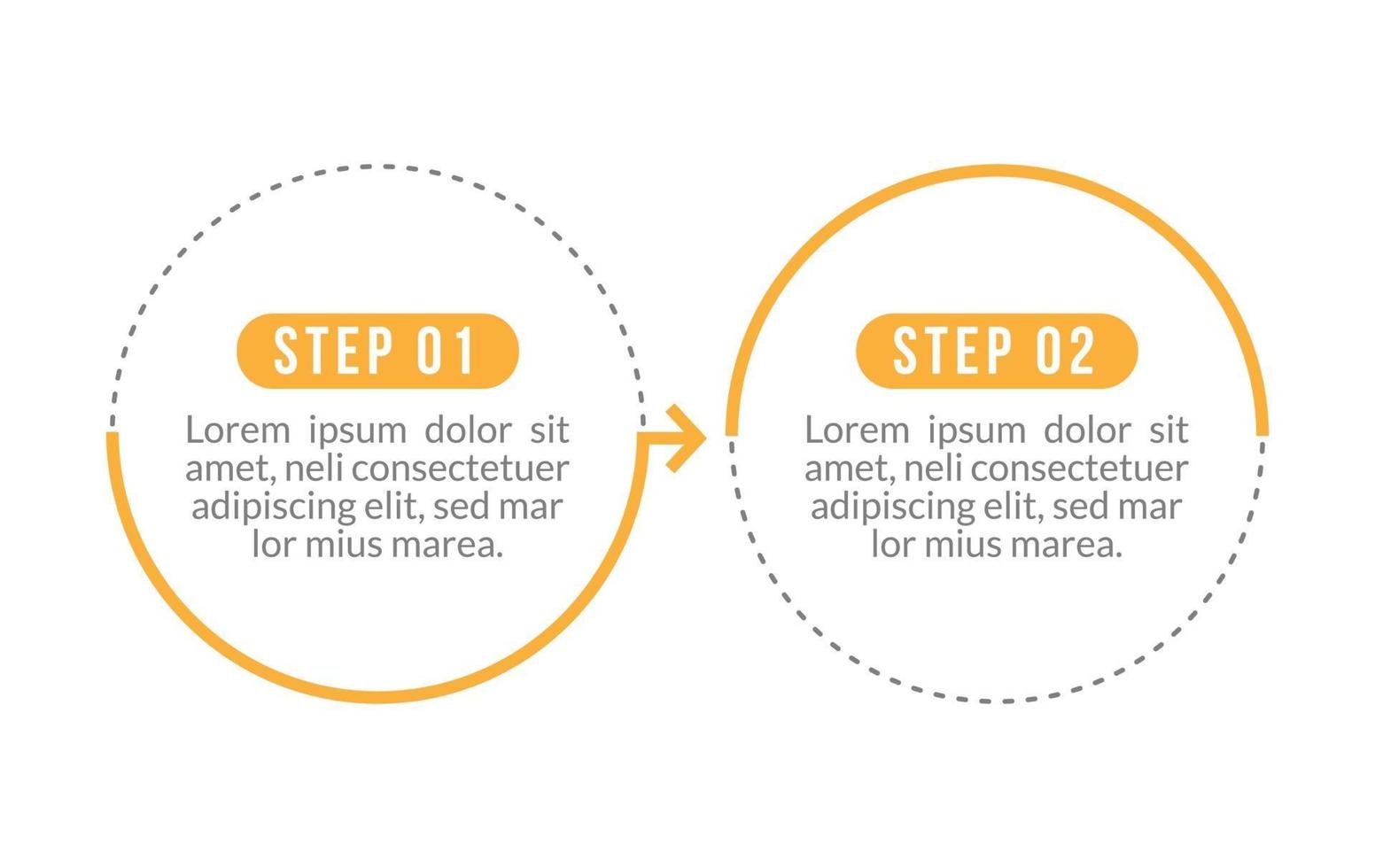 Infographic with 2 Steps or Options vector