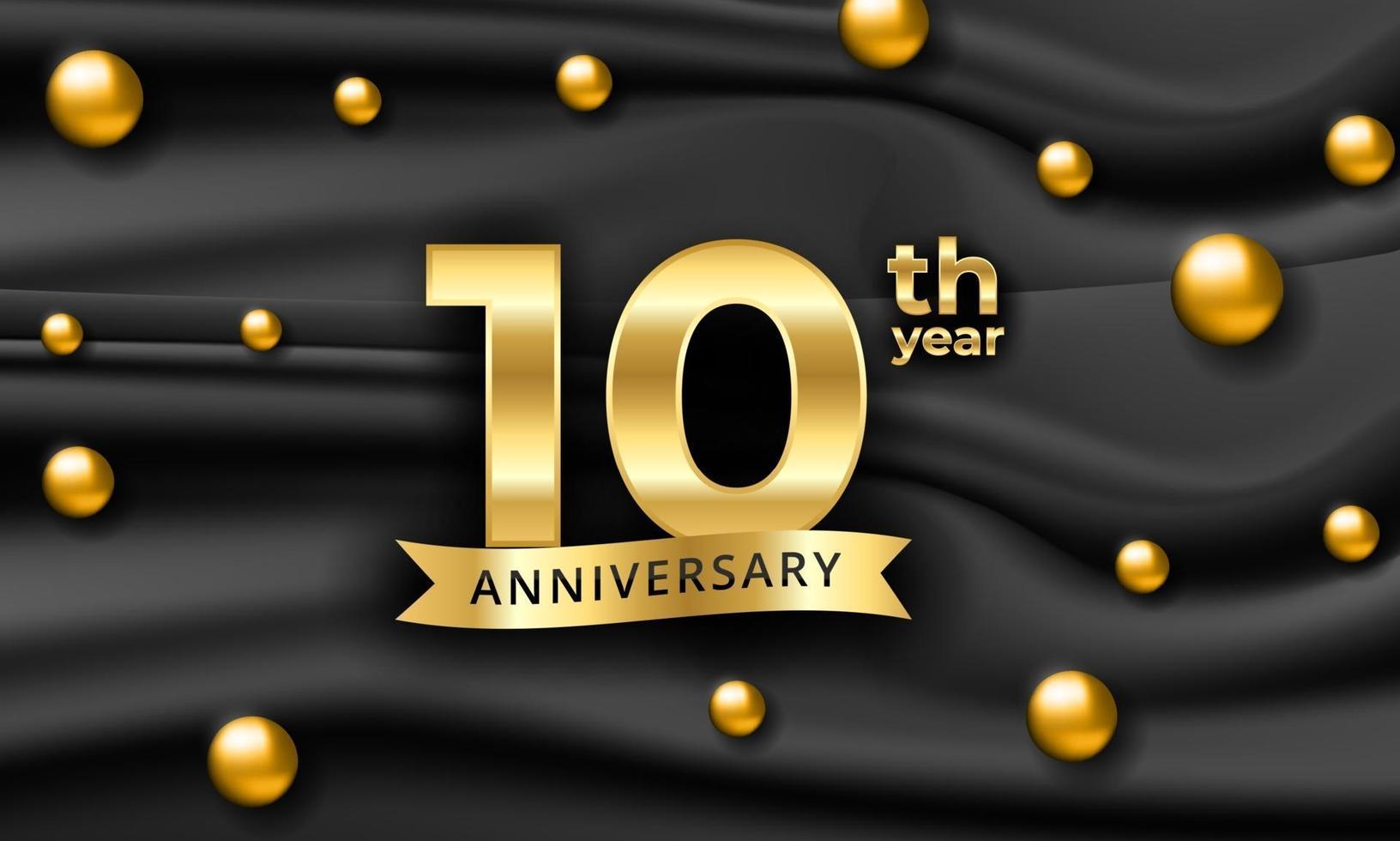 10 years Anniversary vector banner template