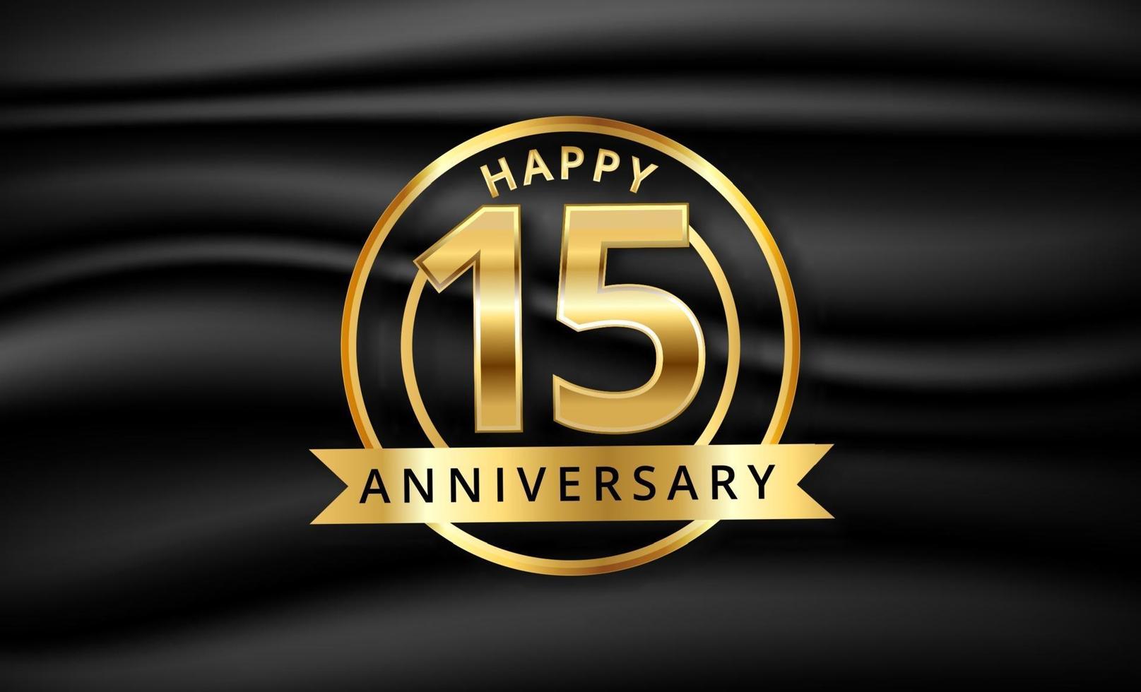 15 years Anniversary vector banner template