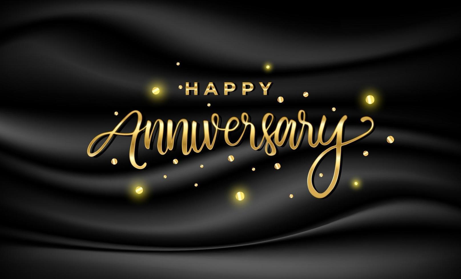 Happy Anniversary celebration with gold lettering on dark background  3084711 Vector Art at Vecteezy