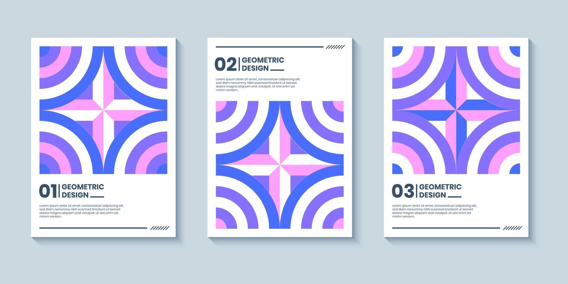 Modern abstract geometric design with colorful style vector