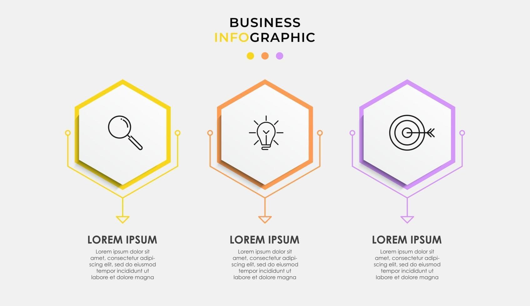 Infographic design business template with icons and 3 options or steps vector
