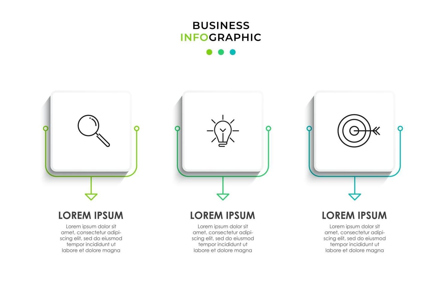 Infographic design business template with icons and 3 options or steps vector