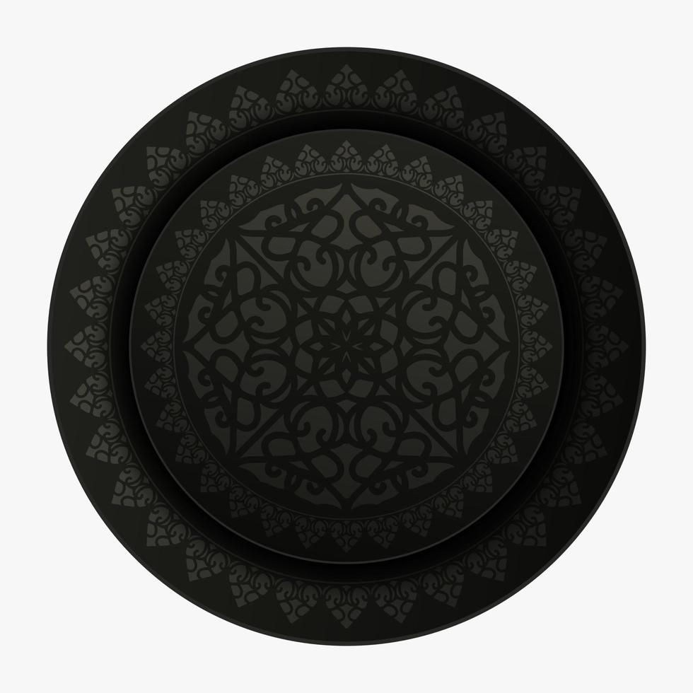 Dark mandala background concept design vector