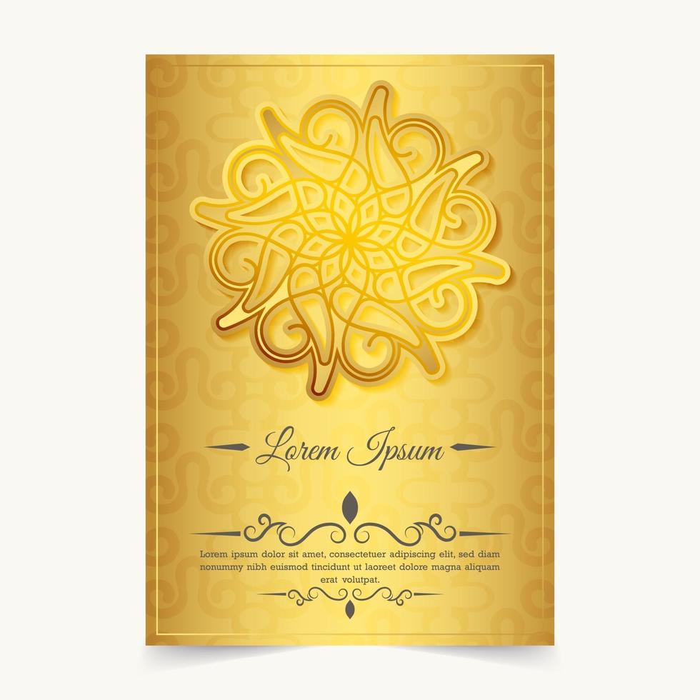 luxury mandala style greeting card vector
