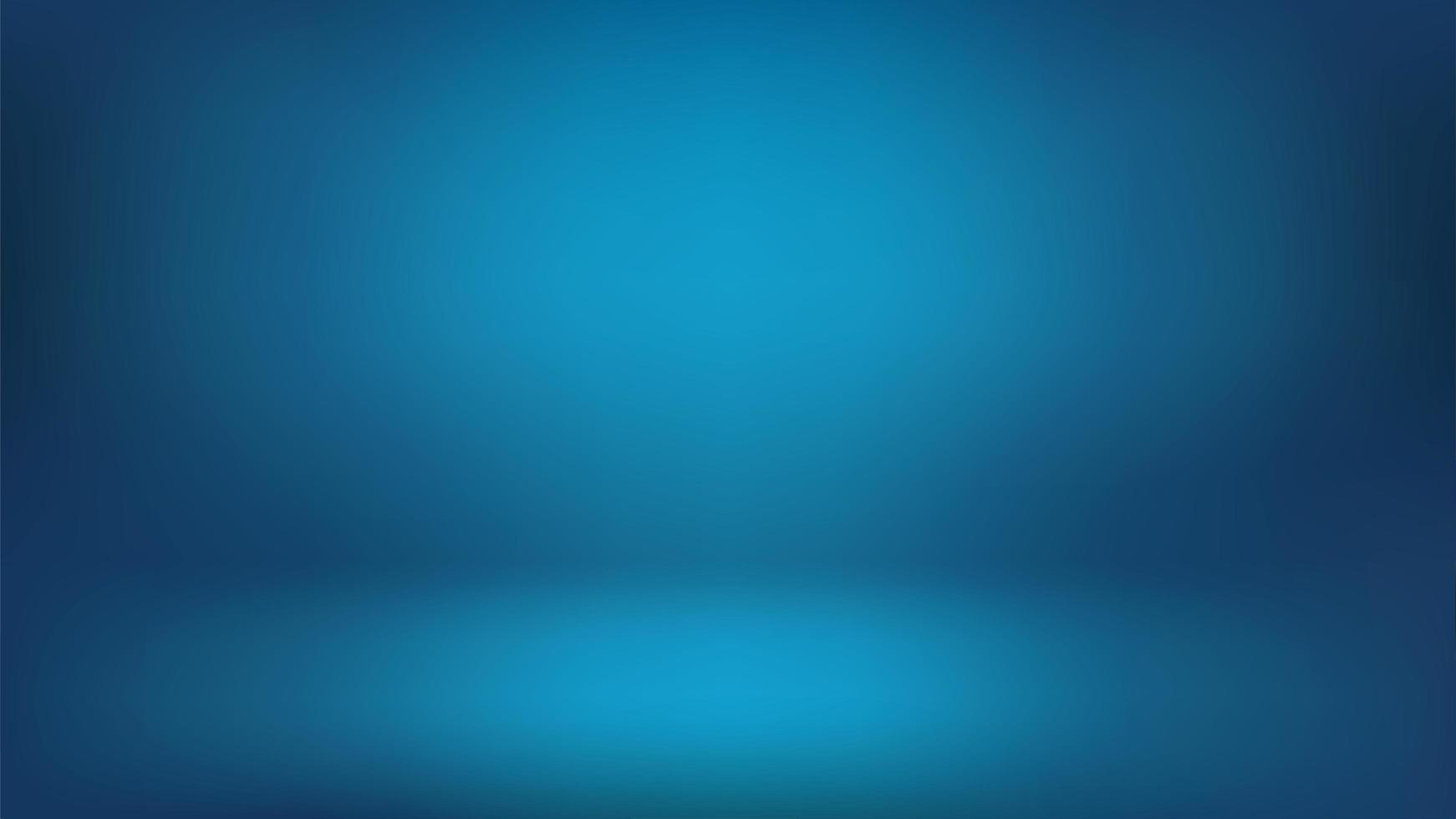 Blue wide background, dark abstract wall studio room. Abstract vector