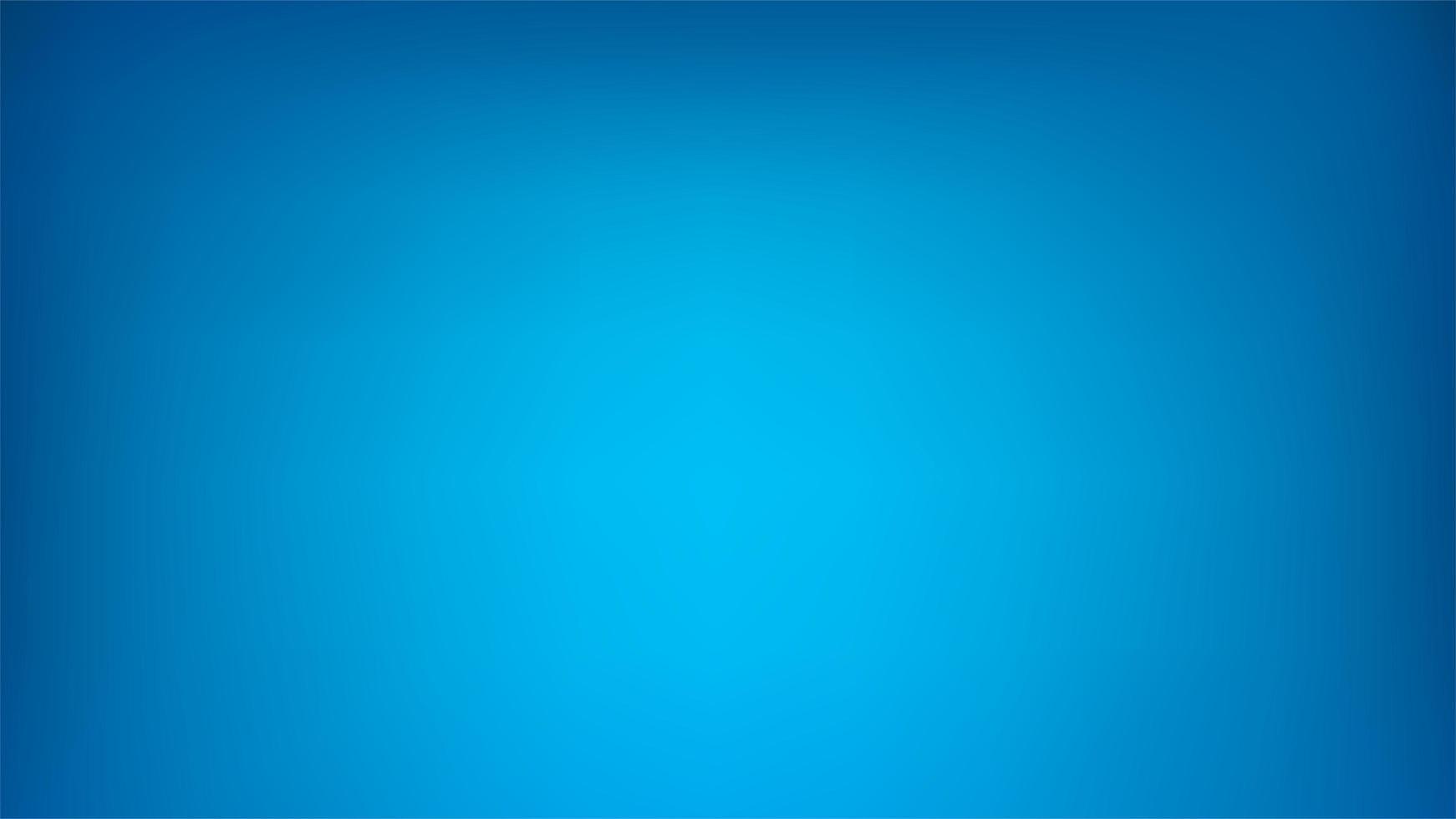 Blue wide background with radial blurred gradient in center vector