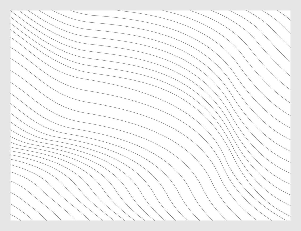 Black abstract lines with distortion effect. Optical illusion. vector