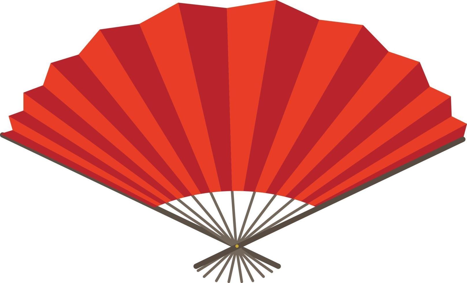 Japanese folding fan or hand fan isolated vector