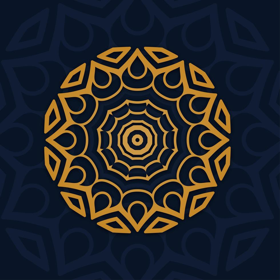 plantilla de fondo con estilo mandala vector