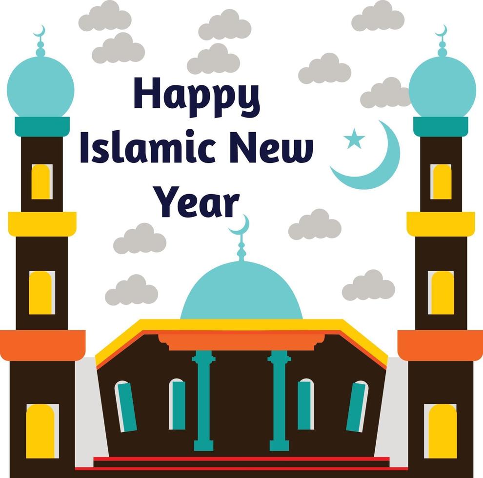 Greeting Islamic New Year 2021 Background Template vector