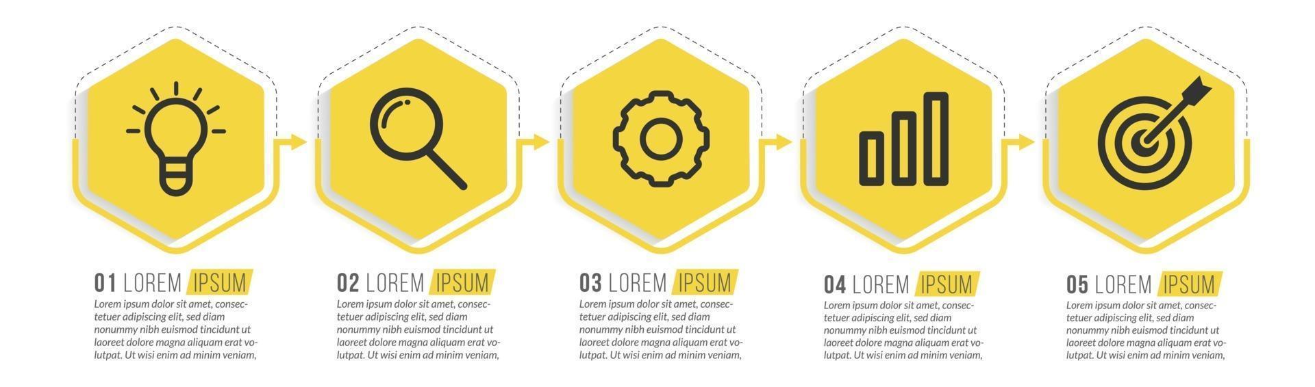 Minimal Business Infographics template vector