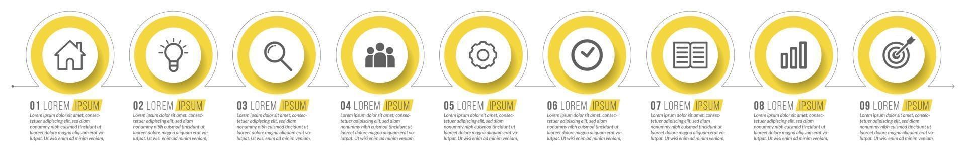Minimal Business Infographics template vector
