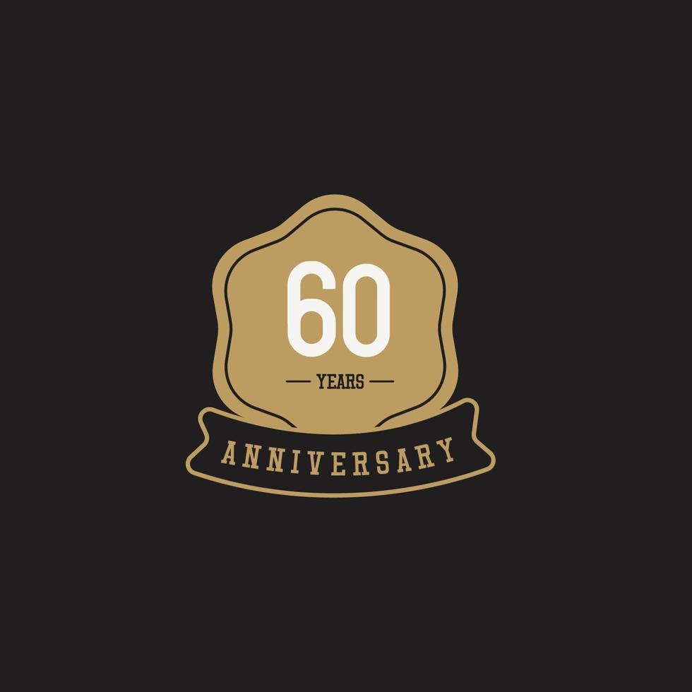 60 Years Anniversary Celebration Vector Template Design Illustration