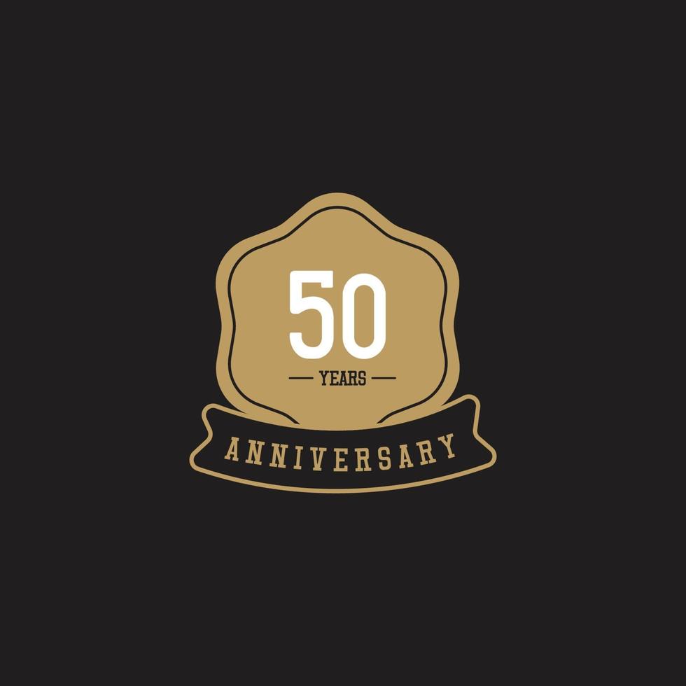 Ilustración de diseño de plantilla de vector de celebración de aniversario de 50 años