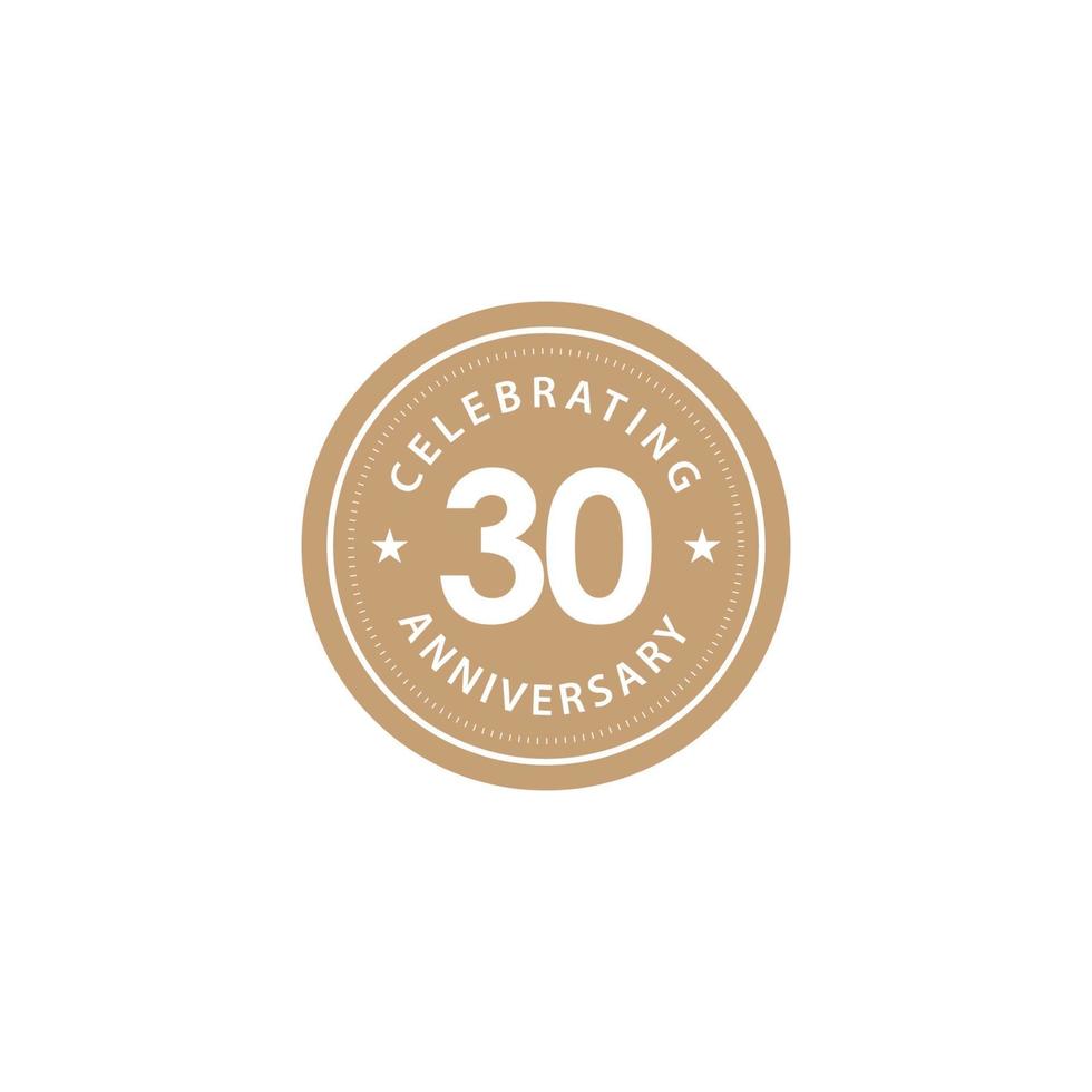 30 Years Anniversary Celebration Vector Template Design Illustration