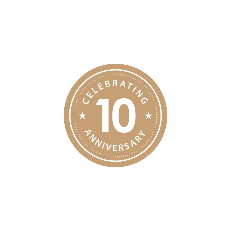 10 Years Anniversary Celebration Vector Template Design Illustration