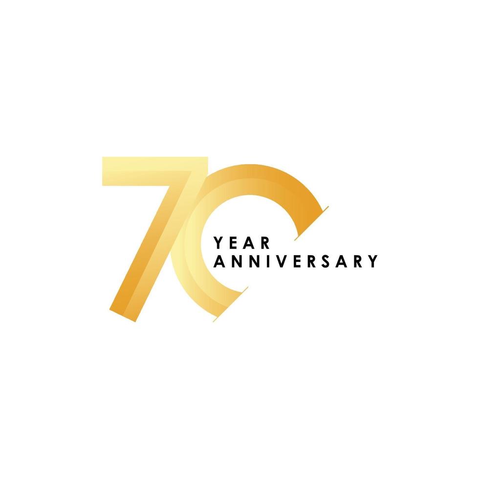 70 Years Anniversary Celebration Vector Template Design Illustration