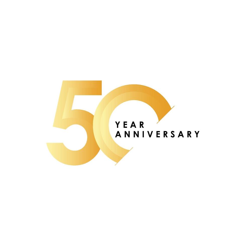 Ilustración de diseño de plantilla de vector de celebración de aniversario de 50 años