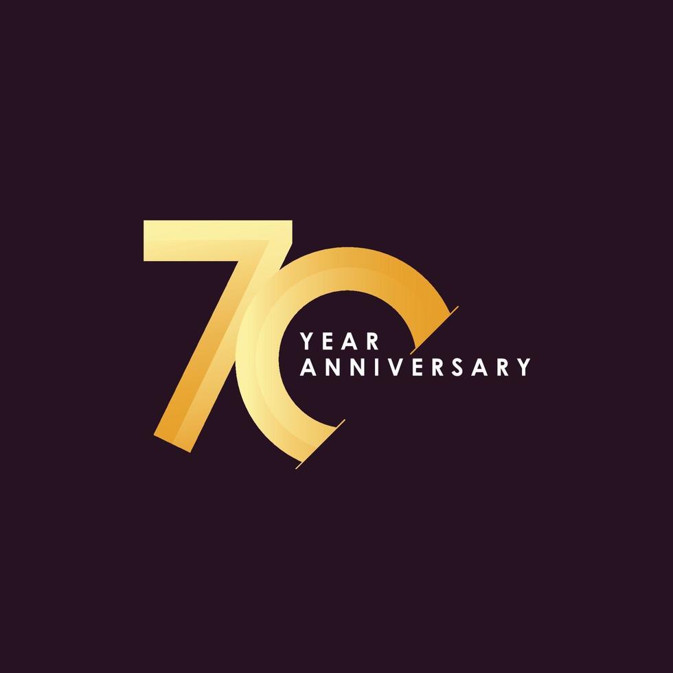 70 Years Anniversary Celebration Vector Template Design Illustration