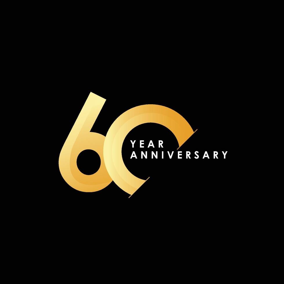 60 Years Anniversary Celebration Vector Template Design Illustration