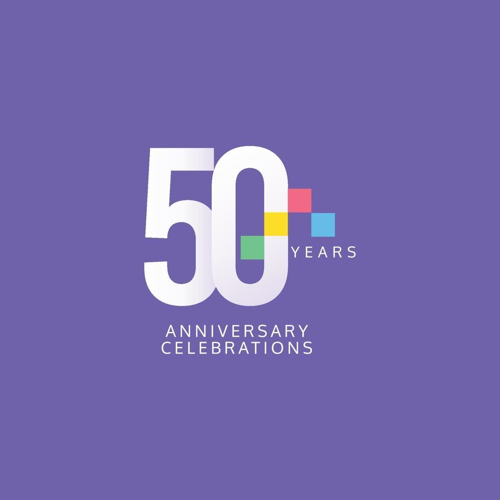 50 Years Anniversary Celebration Vector Template Design Illustration