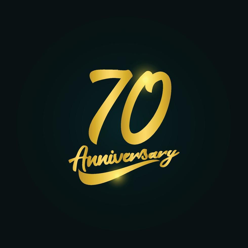 70 Years Anniversary Celebration Vector Template Design Illustration