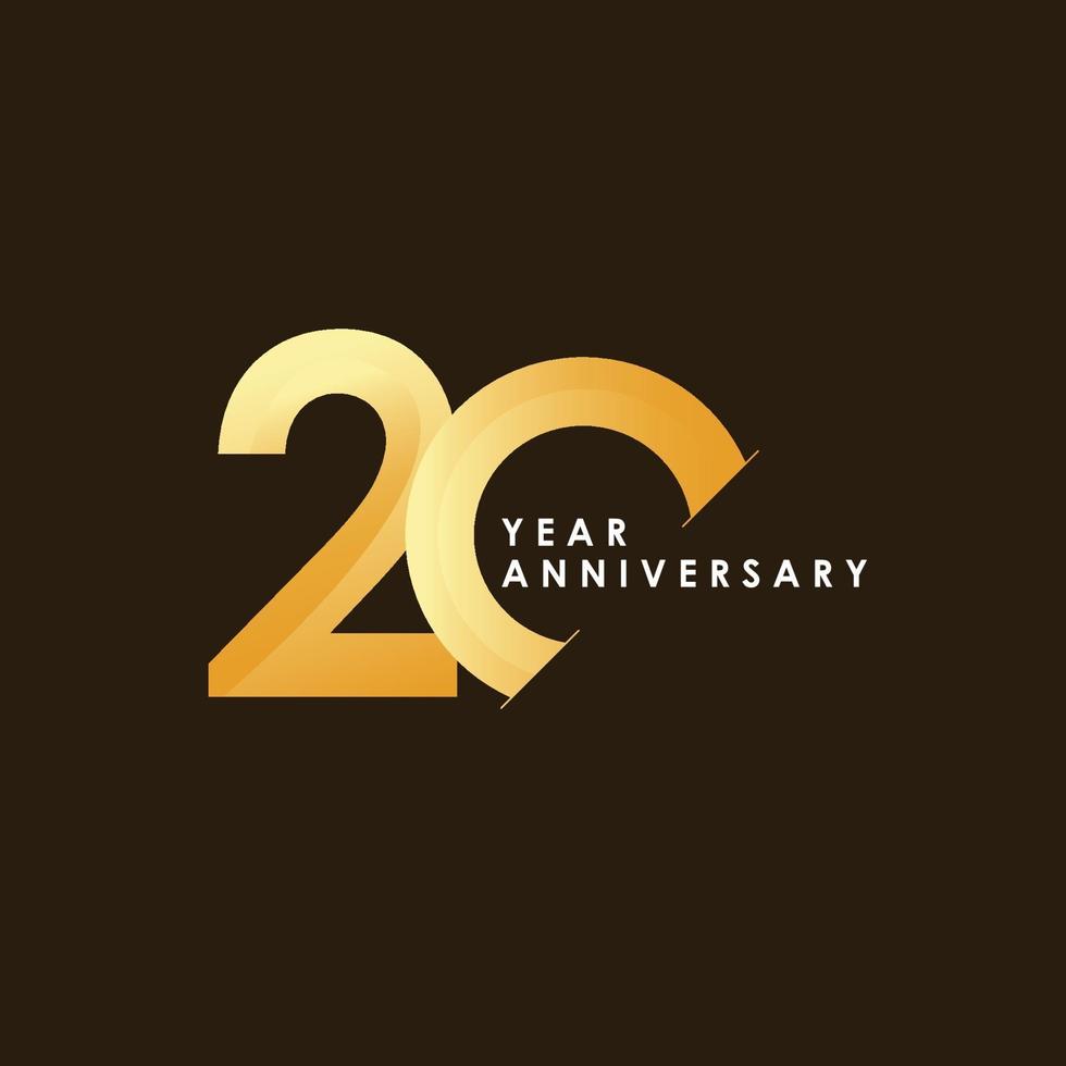 20 Years Anniversary Celebration Vector Template Design Illustration