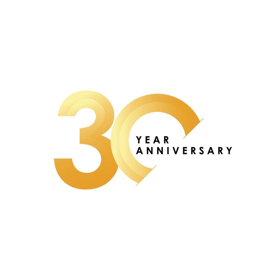 30 Years Anniversary Celebration Vector Template Design Illustration