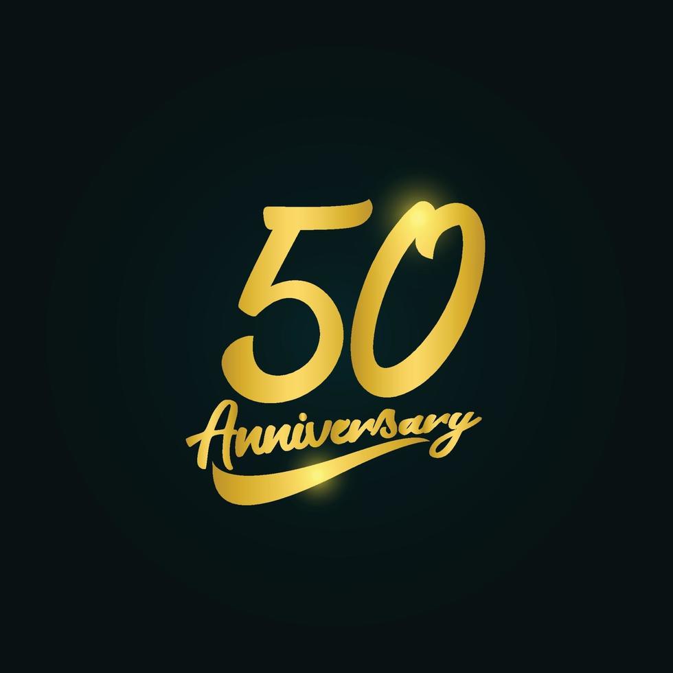 Ilustración de diseño de plantilla de vector de celebración de aniversario de 50 años