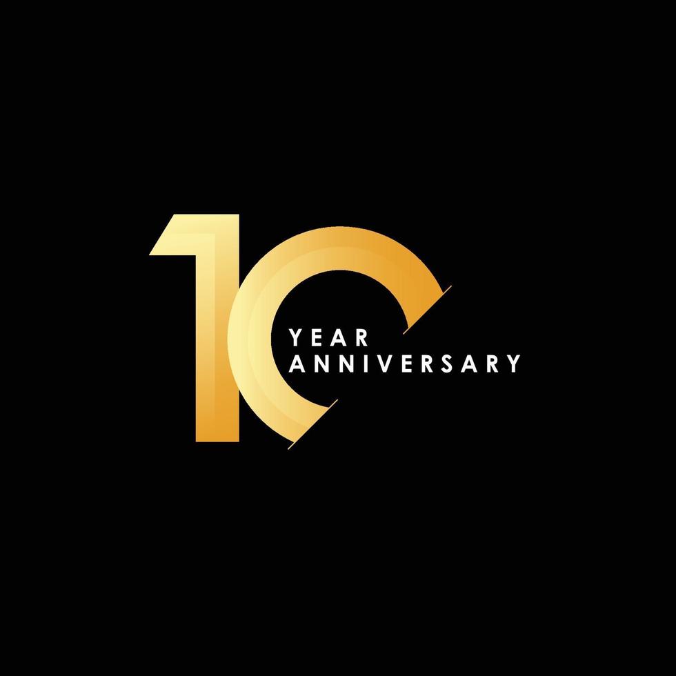 10 Years Anniversary Celebration Vector Template Design Illustration