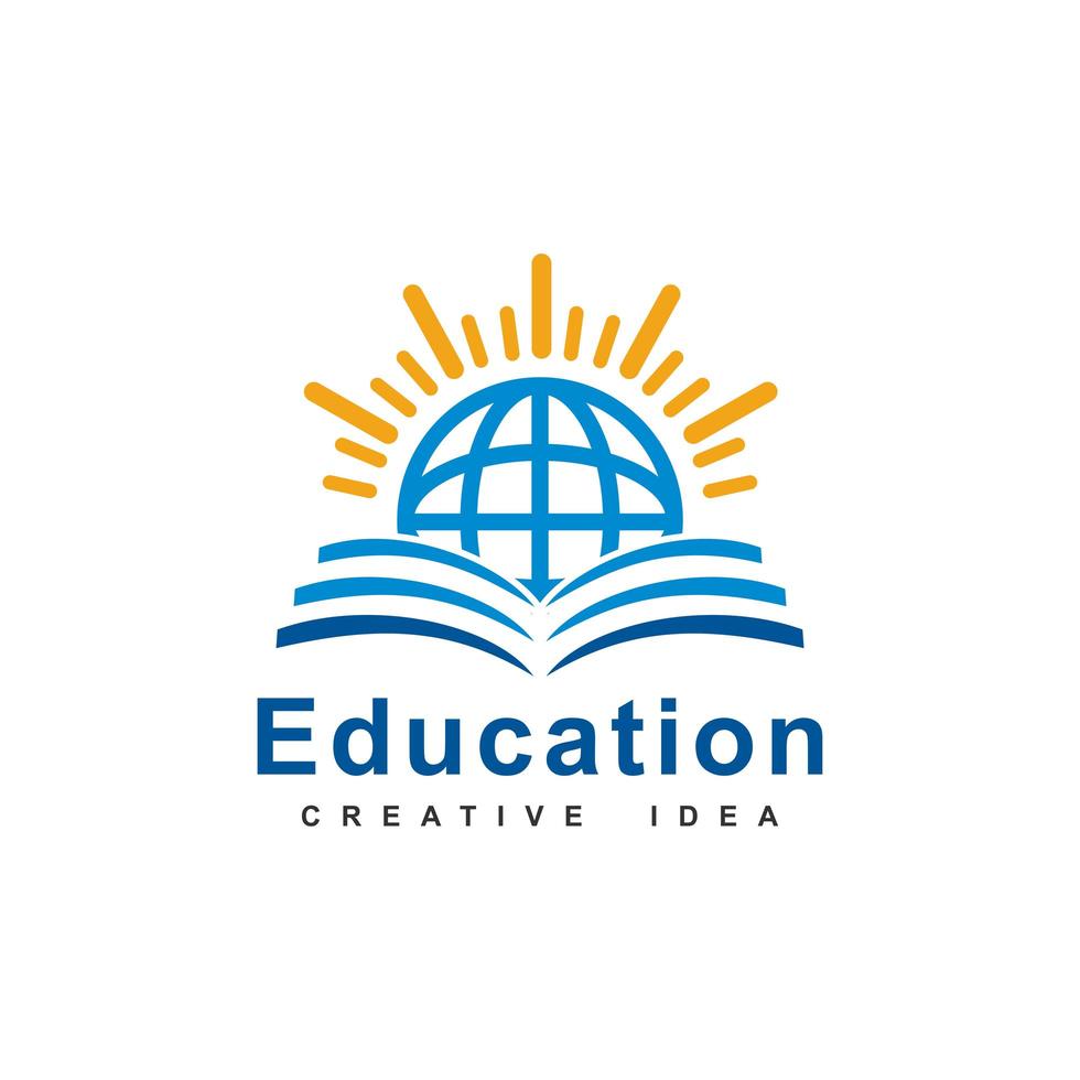 Education logo template design vector icon illustration.