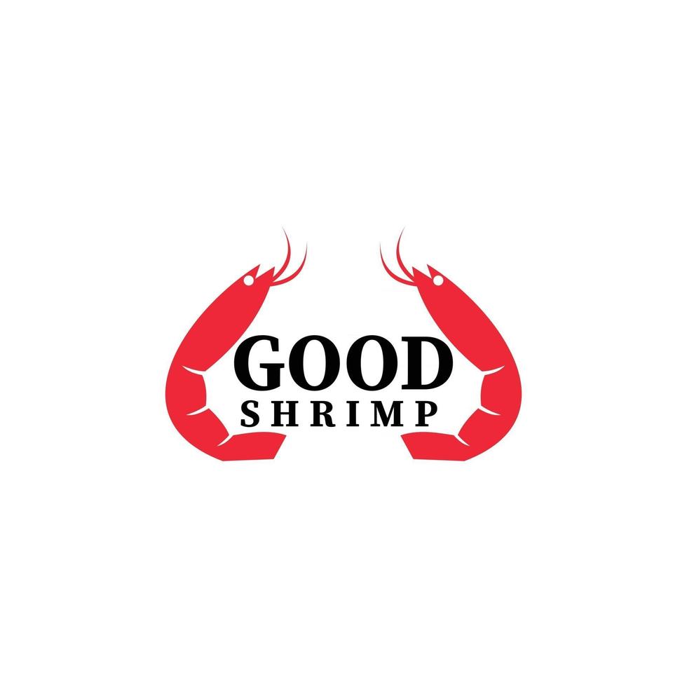 Shrimp food logo   sea food design illustration vector