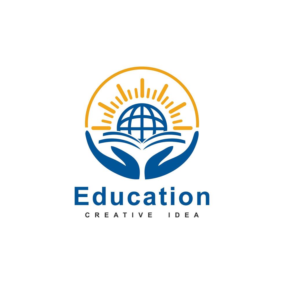 Education logo template design vector icon illustration.