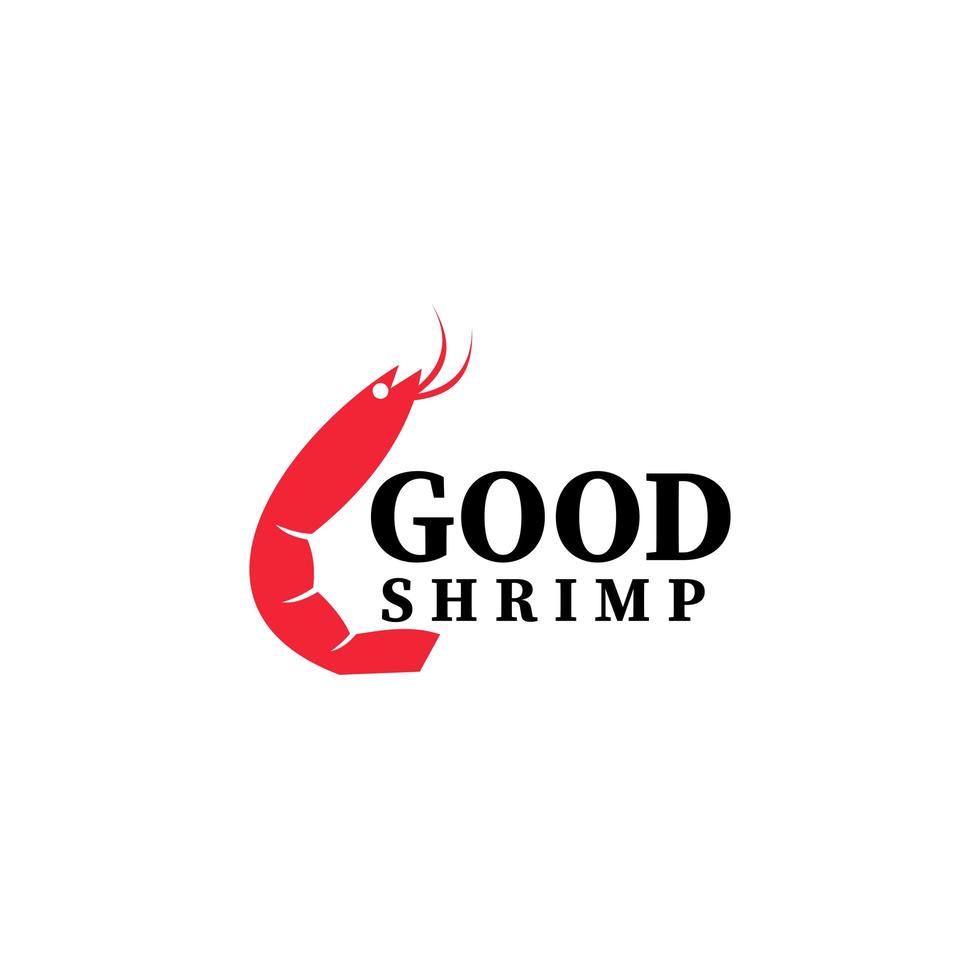 Shrimp food logo sea food design illustration. vector