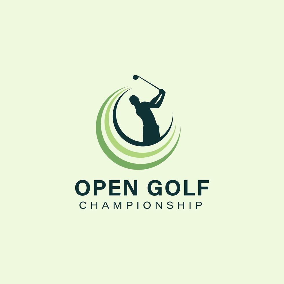 Ilustración de icono de vector de diseño de plantilla de logotipo de golf, logotipo de deporte