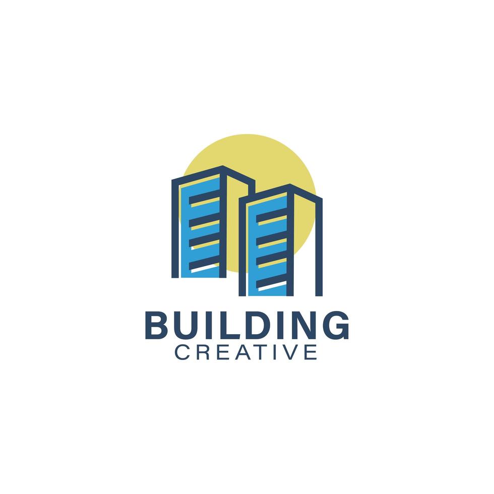 Building logo template design vector icon illustration.