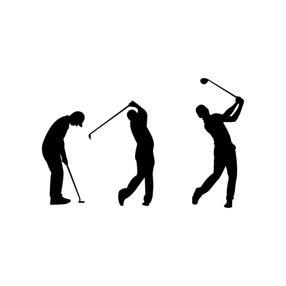 Ilustración de icono de vector de diseño de plantilla de logotipo de golf, logotipo de deporte